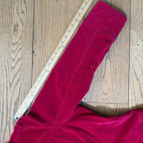 Y2K Western Red Corduroy Jacket 1X Button Front Plus Size Stretch Holiday Bold - Picture 13 of 14